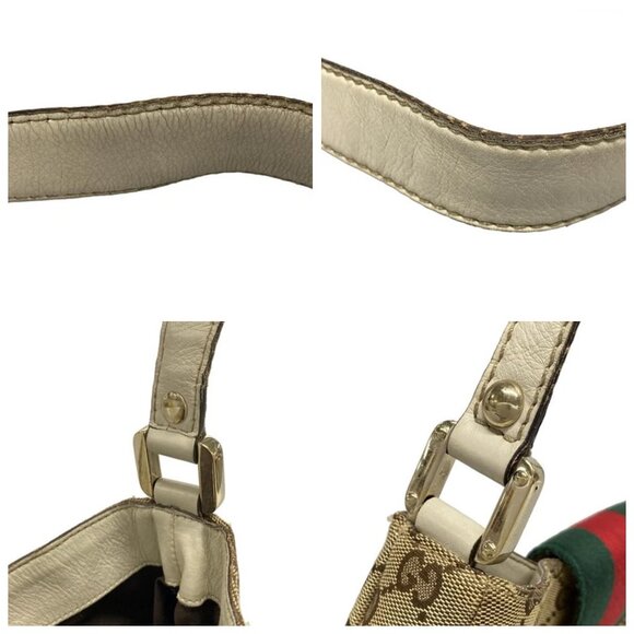 GUCCI GG Pattern, Shelly (Web) Beige White Multi Jacquard Leather 566-071825 - Picture 7 of 14